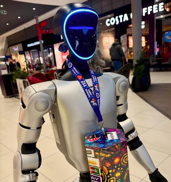 Roboter von Delta Robots auf einer Veranstaltung