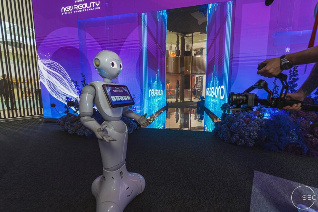 Roboter von Delta Robots auf einer Veranstaltung