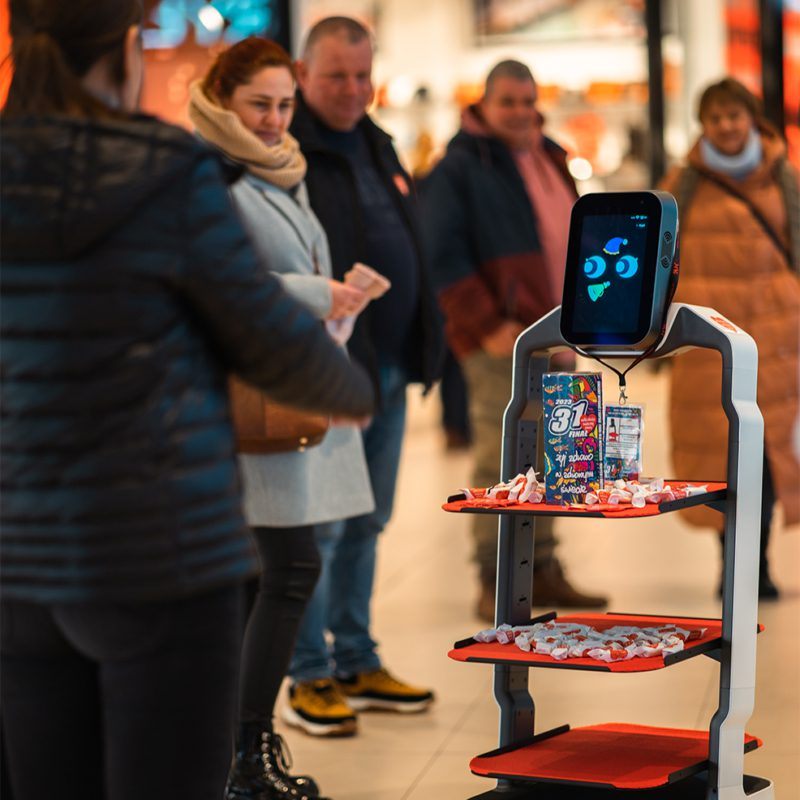 Roboter von Delta Robots auf einer Veranstaltung