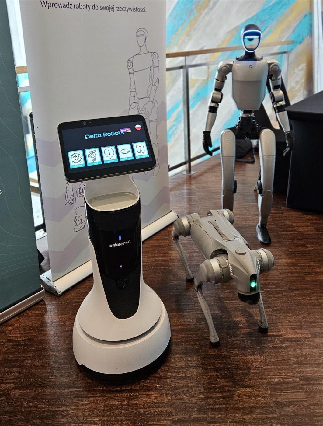 Roboter von Delta Robots auf einer Veranstaltung