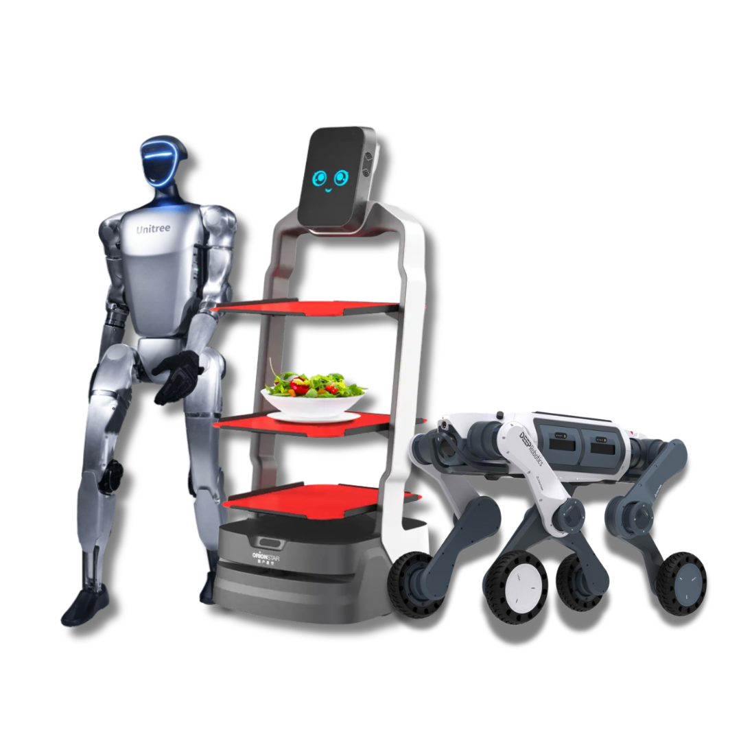 Unitree G1, Servierroboter Lucki und Deep Robotics M20